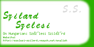 szilard szelesi business card